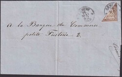 HALBIERUNG von Genève (Ortsbrief), 22G (22B4) auf sauberem Brief, ...