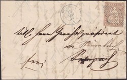 SURSEE 1857 nach SEMPACH, weitergeleitet nach NEUENKIRCH, 22F (22B1mm ...