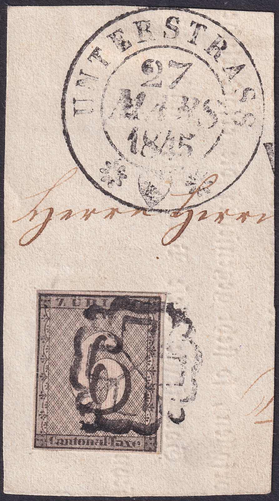 ZÜRICH 6, Nr.2S (mit senkrechten Unterdruck-Linien) T.II von ...