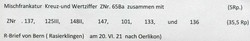 BERN 1921, mit Rasierklingen-Stempel nach OERLIKON, ungewöhnliche ...