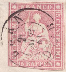 BERN 1861 (2.APR) nach Fraubrunnen, 24G (24B4) auf ...