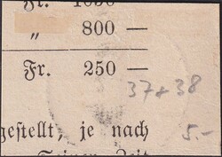 LYSSACH 1878 (9.OKT) Nr.37+38 mit zentrischem Vollstempel auf ...