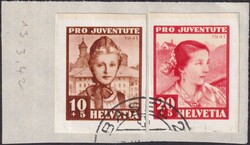 1941, J98I+J99I (Blockausschnitte, getrennt) von BASEL auf ...