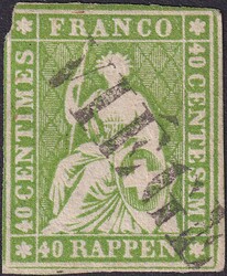 VIÉGE (Visp, VS), 26G (26B4) mit Schnittfehler oben links. Sauber ...