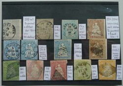 1854-1863, 13 Strubel-Marken (Qualitäts-Lot), meist fehlerfreie ...