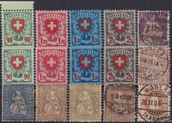 1862-1920, 90 Marken mit reichlich besseren Werten. Wappenmuster 1924 ...
