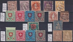 1862-1920, 90 Marken mit reichlich besseren Werten. Wappenmuster 1924 ...