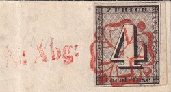 ZÜRICH 1844 (datiert: 25.MÄRZ), attraktives, weisses Briefchen mit ...