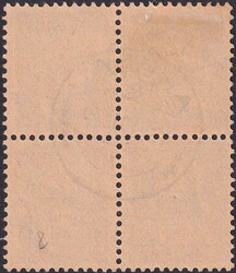 K8 (10c rot) von AROSA (GR): 17.JUN.1921, sauberer Viererblock mit ...