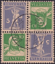K31 (5c+10c grauviolett/grün) von BERN: 27.OKT.1936, sauberer ...