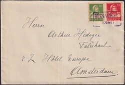 AARGAU; REINACH (WT) 1923 nach Amsterdam, Nr.153+158 auf sauberem ...