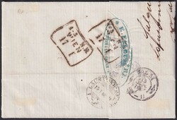 ÖSTERREICH, Wien 1868 (14.JAN) ab LAUSANNE, über Bern und Ulm. ...