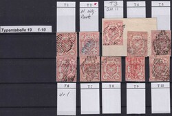 Typentabelle Nr.19 (Typen 1-10) vollständig, vorweigend schöne ...