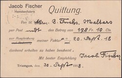 TRIENGEN 1918 nach Malters, Nr.138II fehlerfrei mit Vollstempel auf ...