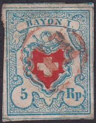 T.4 C1-LU mit rotem PD im Kreis von GENEVE/CHENE (AW Nr.402) ...