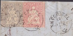NEUCHATEL 1857 nach NEW YORK (US) wunderschöner und besonders ...