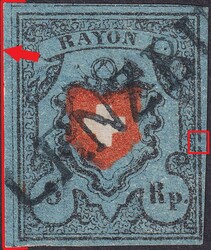 Type 25, 15II.2.09a (Einfassungslinie rechts unterbrochen) optisch ...