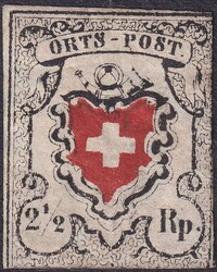 Type 34, 13II (Orts-Post ohne KE-Einfassung) * ungebraucht mit Gummi, ...