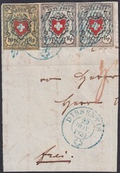 5655090: Suiza Local Post, Poste Locale - Cancellations and seals
