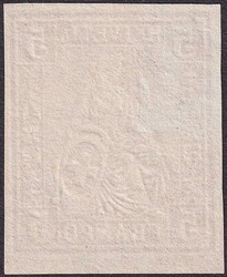 5c dunkelrot, Nr.30.6.4 (ungezähnt ohne Gummi), "geschnittener" ...