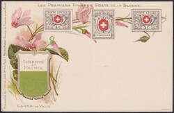 WAADT mit drei Kantonalmarken (Waadt 4 &amp; 5 mit NEUENBURG) sauber ...