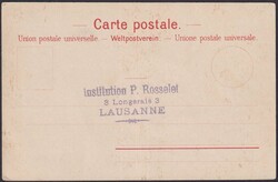 Sitzende Helvetia & Portomarken auf Litho-AK, ungebraucht *, eine ...