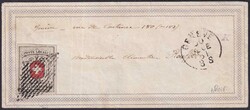 GENEVE 1851 ("Markenlose Zeit") Nr.11 auf ZIERBRIEF mit Ortsverendung ...