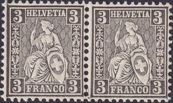 3c schwarz, Nr.29.a im postfrischen Paar, tadellos erhalten. Kat: 60 ...