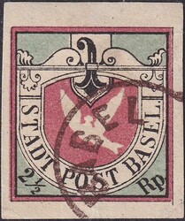 BASLER TAUBE, Nr.8 mit schwarzem BASEL-O, gut gelungene ...