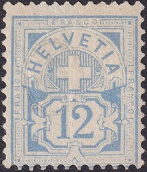 12c grauultramarin, Nr.56 (weisses Papier) sehr gut gezähnt, Druck ...