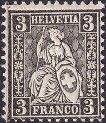 3c tiefschwarz, Nr.29.b ** postfrisch, in bester Erhaltung und in der ...