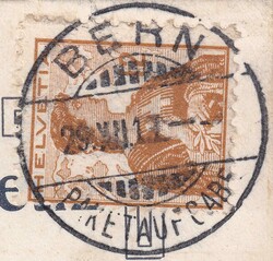 BERN 1923 (ROTES KREUZ, Sektion BERN, Mittelland) Nr.121 auf Karte, ...