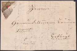 Meisterschwanden 1852 nach BETTWIL (AG), HALBIERUNGS-Verwendung einer ...