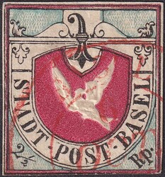 BASLER TAUBE, Nr.8 (schwarz/blau/karmin) attraktive, sich sehr frisch ...