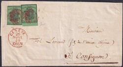 GENEVE 1849 (26.NOVE 1849) nach La Confignon, seltene Frankatur mit ...