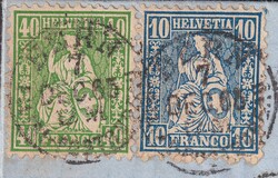 BERN 1865 nach WIEN vom 7.Dezember. Nr.31+34 auf portogerechtem 50Rp ...