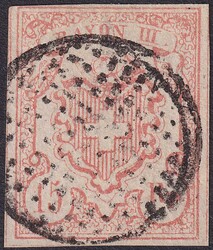 PUNKTRAUTEN-Stempel von UNTERHALLAU (SH), AW Nr.127 auf vollrandiger ...