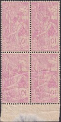 10c anilinrosa, 78B.b im Viererblock (**) postfrische Einheit bis auf ...