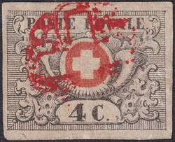 WAADT 4, Nr.9, gut geschnitten (regelmässig breitrandig), mit AW Nr ...