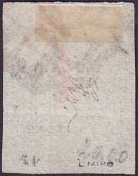 ZÜRICH 4, 1S (Type V) mit kräftigen roten Unterdrucklinien, ...