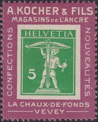 2a (5c grün, violetter Rahmen), fehlerfreie Kochermarke mit Gummi ...