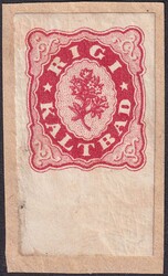 1865, Nr.27 (geschnitten) RIGI KALTBAD: ungestempelte Marke mit unten ...