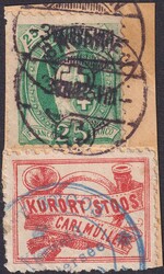 1885, Nr.41 auf Briefstück von "STOOS", in Brunnen dann mit ...