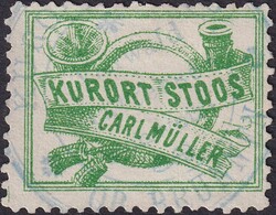 1877, Nr.43 (Stoos, Postamt Brunnen) grüne Marke mit blauem ...