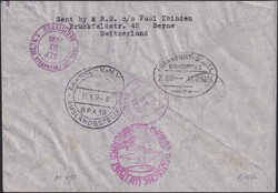 1936, ZEPPELIN-Brief (seltener illustriertes Kuvert mit Zeppelin ob ...