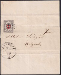 MÄNNEDORF 1851 (6.JANV) nach Utznach (UZNACH, SG), Einzelfrankatur ...