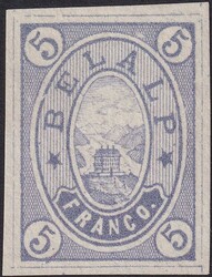 WALLIS (Postamt BRIG) 1876 BELALP mit Aletsch-Gletscher, Nr.3 ...