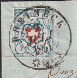 RHEINECK 1851 (9.JULI) auf unvollständigem Ortsbrief, T.12 A2-U (mit ...