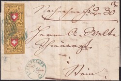 RHEINFELDEN 1854 (19.JUIL.) nach STEIN, senkrechte Paar-Einheit: T ...