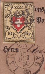 LANGENTHAL 1850 (18.OCT) auf NN-Streifband nach Sumiswald. Seltene ...